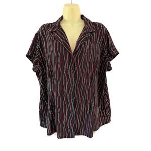 Covington Woman Artsy Dot Print Blouse Size 20-22W